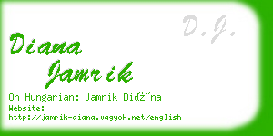 diana jamrik business card